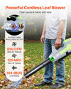 VEVOR cordless leaf blower - powerful cordless leaf blower feature graphic