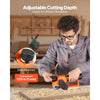 VEVOR Cordless Handheld Planer, 2-1/5-Inch Cut Width, 14500 RPM Electric Hand Wood Planer with 2 Ah 12V Lithium Battery, Brushless Motor, Adjustable Cut Depth, 2 Blades, for Woodworking Wood Chamfer