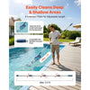 VEVOR Handheld Pool Vacuum, 26 GPM Cordless Spa Hot Tub Vacuum with Extension Pole, 60 Mins Running Time, Powerful Suction for Leaves and Debris, Rechargeable Pool Cleaner for Above Ground Pools