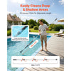 VEVOR Handheld Pool Vacuum, 8.5 GPM Cordless Spa Hot Tub Vacuum with Extension Pole and 2 Brush Heads, 60 Mins Running Time, for Small Debris, Sand, Rechargeable Pool Cleaner for Above Ground Pools