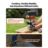 VEVOR Cordless Wood Router, 18V Brushless, Compact Variable Speed Palm Router with Fixed Base, 1/4-Inch Collet, Edge Trimmer Tool for Woodworking, Compatible with Makita 18V Batteries (No Battery)