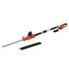 VEVOR 20V Cordless Hedge Trimmer, 18 inch Double-edged Steel Blade, Pole Hedge Trimmer Kit 20V Battery, Fast Charger Included, 74"-94" Telescoping Design for High Branches