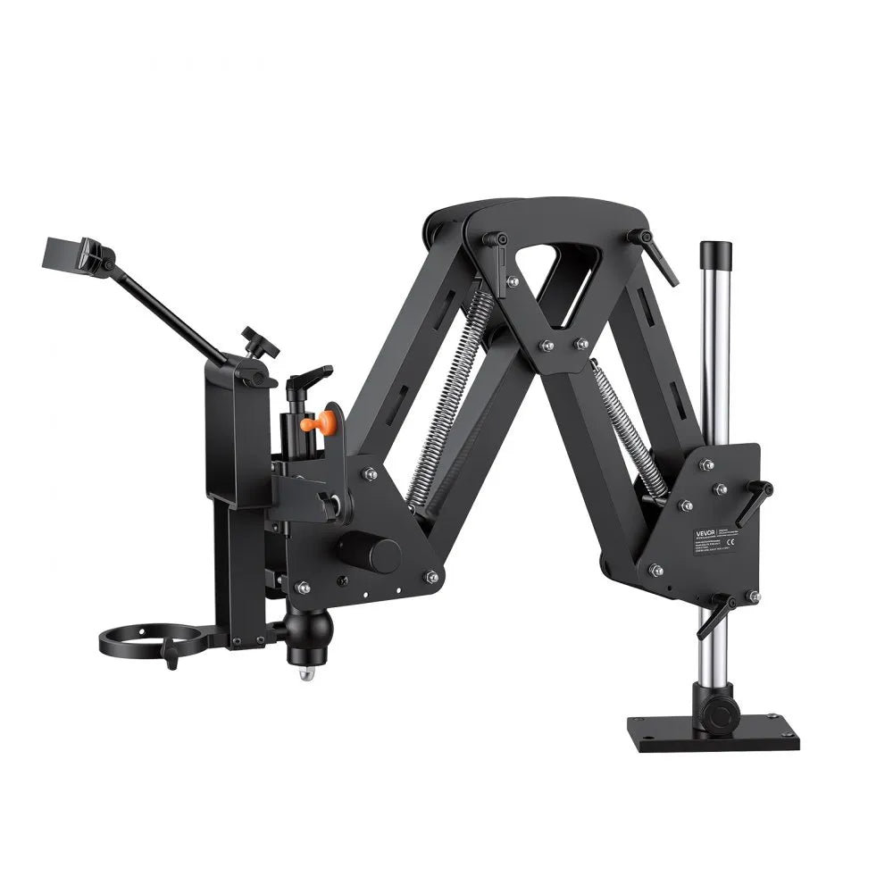 VEVOR Micro Inlaid Mirror Spring Stand Jewelry Microscope Bracket 360° Arm, for Diamond Setting Jewelry Engraving Compatible with Binocular Trinocular Jewelry Microscopes, Multi-Directional Stand Only
