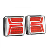 VEVOR Trailer Lights, 2PCS 12V Square LED Magnetic Wireless Trailer Tail Lights Kit with Stop Brake Turn Tail License Plate Lamp, Waterproof Tow Lighting Kit for Boat Truck Camper RV Tractor Caravan