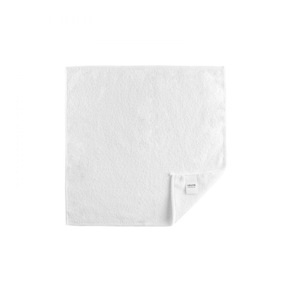 VEVOR 50 Pack White Microfiber Cleaning Cloth, 12 x 12 in Premium Microfiber Towels, Lint-Free and Scratch-Free, Absorbent Cleaning Rags for Car, Household, Kitchen, Window,  SPA, Hotel & Bathroom