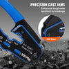 VEVOR RJ45 Crimp Tool Kit, Cat5e/Cat6/Cat6a Pass Through Ethernet Crimper for 8P8C Modular Plugs with 20pcs Connectors and 20pcs Covers, Wire Stripper and Network Tester