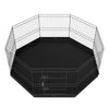 VEVOR Dog Playpen, 8 Panels Foldable Metal Dog Exercise Pen with Bottom Pad, 24" H Pet Fence Puppy Crate Kennel with Ground Stakes, Indoor Outdoor Dog Pen for Small Medium Pets, for Camping, Yard