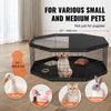 VEVOR Dog Playpen, 8 Panels Foldable Metal Dog Exercise Pen with Top Cover and Bottom Pad, 24" H Pet Fence Puppy Crate Kennel, Indoor Outdoor Dog Pen for Small Medium Pets, for Camping, Yard
