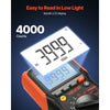 VEVOR Digital Multimeter, 4000-Count TRMS Voltmeter Ohmmeter, 1000V AC/DC Voltage Tester with Switchable Auto/Manual Range for Voltage, Resistance, and Continuity Measurment