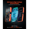 VEVOR Digital Multimeter, 6000-Count TRMS DC/AC Voltmeter Current Tester, Auto-Ranging Multimeter for Current Voltage Resistance Capacitance Temperature Diodes Continuity Low Impedance Measurment