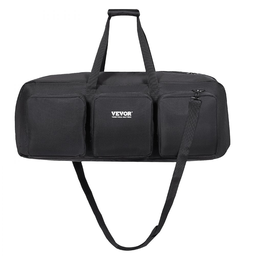 VEVOR Telescope Case, 30”, Telescope Storage Bag with Fixed Buckles, Multi-Pocket & Detachable Divider, Shock-Absorbent Telescope Travel Carrying Case for Optical Tube & Tripod, Counterweight Pocket