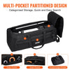 VEVOR Telescope Case, 30.3", Telescope Storage Bag with Fixed Buckles, Multi-Pocket & Detachable Divider, Shock-Absorbent Telescope Travel Carrying Bag for Optical Tube & Tripod, Counterweight Pocket