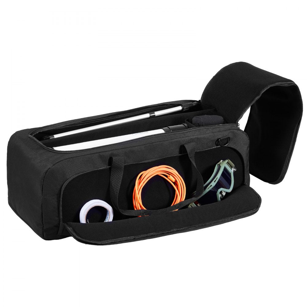 VEVOR Telescope Case, 30.3", Telescope Storage Bag with Fixed Buckles, Multi-Pocket & Detachable Divider, Shock-Absorbent Telescope Travel Carrying Bag for Optical Tube & Tripod, Counterweight Pocket
