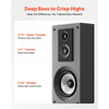 VEVOR Floorstanding Speaker, 3-Way, Floor-Standing Tower Speaker with 0.75 in & 1 in Tweeter, Dual 5.25 in Woofers, 145W Peak, 70Hz–20kHz Frequency Response, MDF Enclosure, for Home Audio, Single