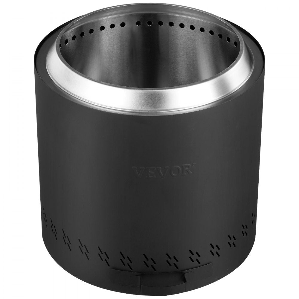 VEVOR Smokeless Fire Pit Stove Bonfire, H: 15.4 in x Dia: 15.7 in ,Wood Burning Fireplaces with Removable Ash Pan, SUS430 Stainless Steel Inner Portable Outdoor Firepit,for Outdoor Patio Camping