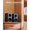 VEVOR Passive Bookshelf Speaker, 300W, Book Shelf Stereo Speakers with 4-Inch Woofer and 1-Inch Tweeter, Detachable Grille, 70Hz-20KHz Frequency Response, Wooden Enclosure, for Home Theater (1 Pair)