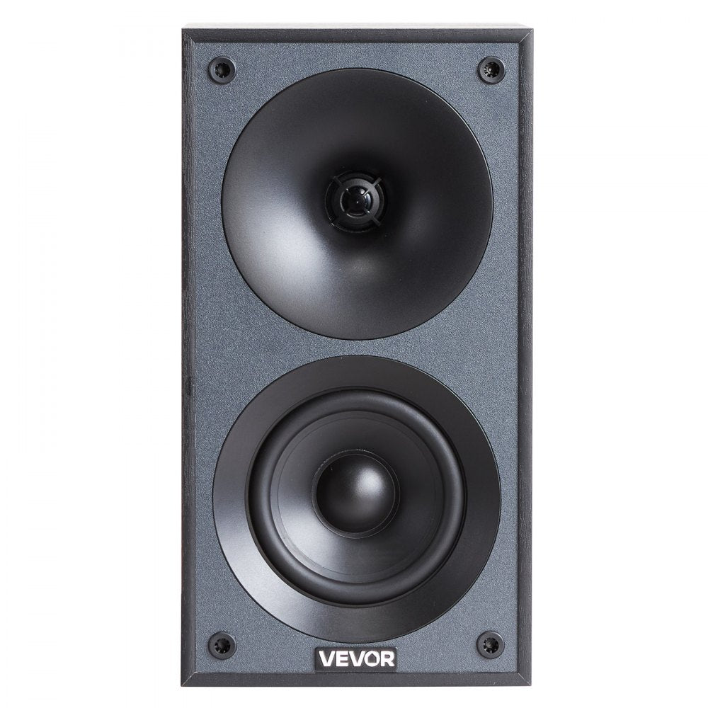 VEVOR Passive Bookshelf Speaker, 300W, Book Shelf Stereo Speakers with 4-Inch Woofer and 1-Inch Tweeter, Detachable Grille, 70Hz-20KHz Frequency Response, Wooden Enclosure, for Home Theater (1 Pair)