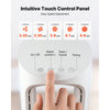VEVOR Desk Fan Bladeless, 17 inch Office Table Fan Small Quite, 5 Speeds Adjustment, 0-9H Timer, 60-Degree Oscillation, Touch Control, Easy to Clean, Portable for Office, Living Room, Bedroom