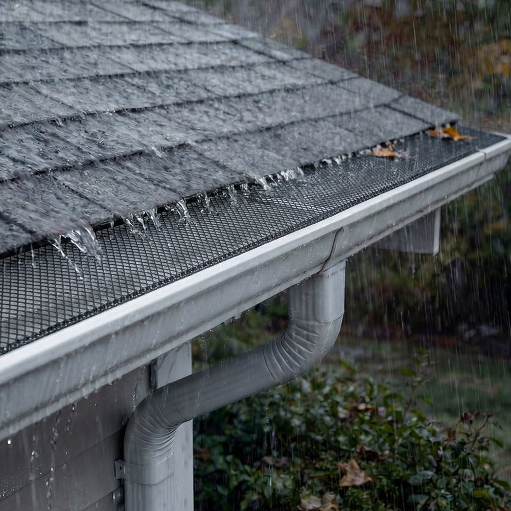 VEVOR Gutter Guard, 6 in Powder-Coated Steel Gutter Screen, Heavy-Duty 120 ft Length, 0.04 in Thickness, Leaf Guard for Debris and Leaves, Easy DIY Install, Fits 6" Standard Systems, 40 Pack, Black