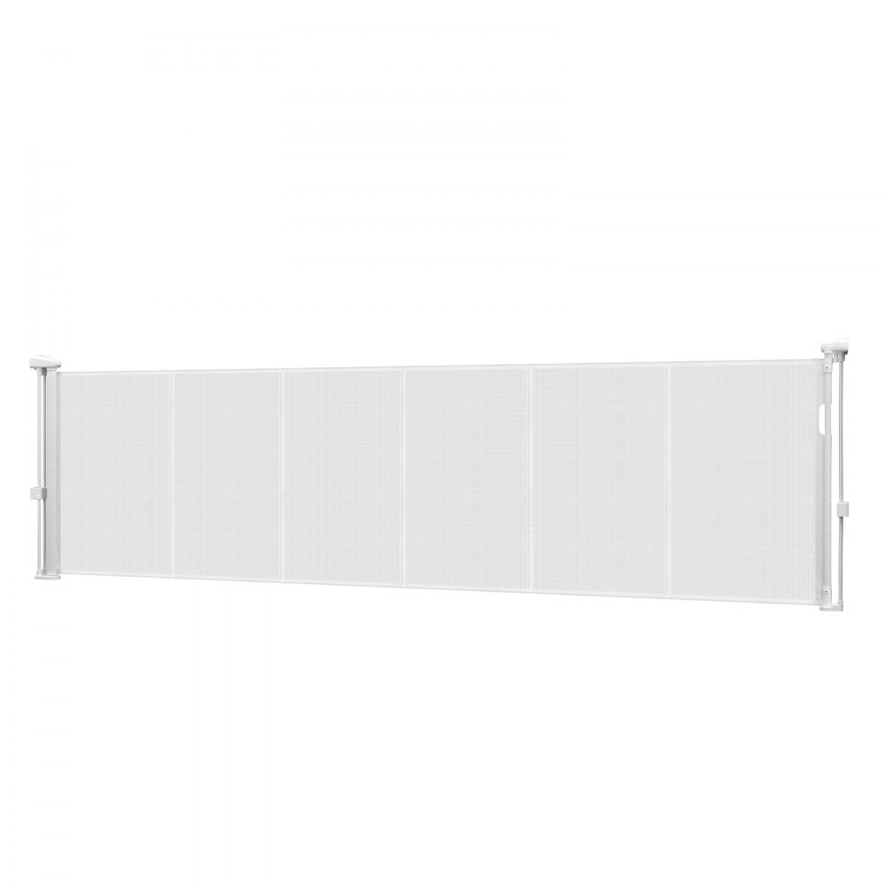 VEVOR Retractable Baby Gate, 34 inch Tall, Extends up to 110 inch Wide, Retractable Gate for Kids or Pets, Mesh Material, Easy to Install for Indoor Stairs, Doorways, Hallways, Playrooms, White