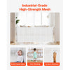 VEVOR Retractable Baby Gate, 34 inch Tall, Extends up to 71 inch Wide, Retractable Gate for Kids or Pets, Mesh Material, Easy to Install for Indoor Stairs, Doorways, Hallways, Playrooms, White