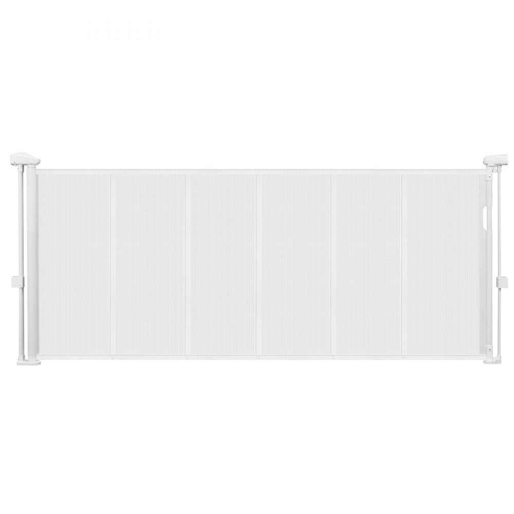 VEVOR Retractable Baby Gate, 34 inch Tall, Extends up to 71 inch Wide, Retractable Gate for Kids or Pets, Mesh Material, Easy to Install for Indoor Stairs, Doorways, Hallways, Playrooms, White
