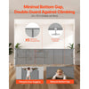 VEVOR Retractable Baby Gate, 34 inch Tall, Extends up to 110 inch Wide, Retractable Gate for Kids or Pets, Mesh Material, Easy to Install for Indoor Stairs, Doorways, Hallways, Playrooms, Gray