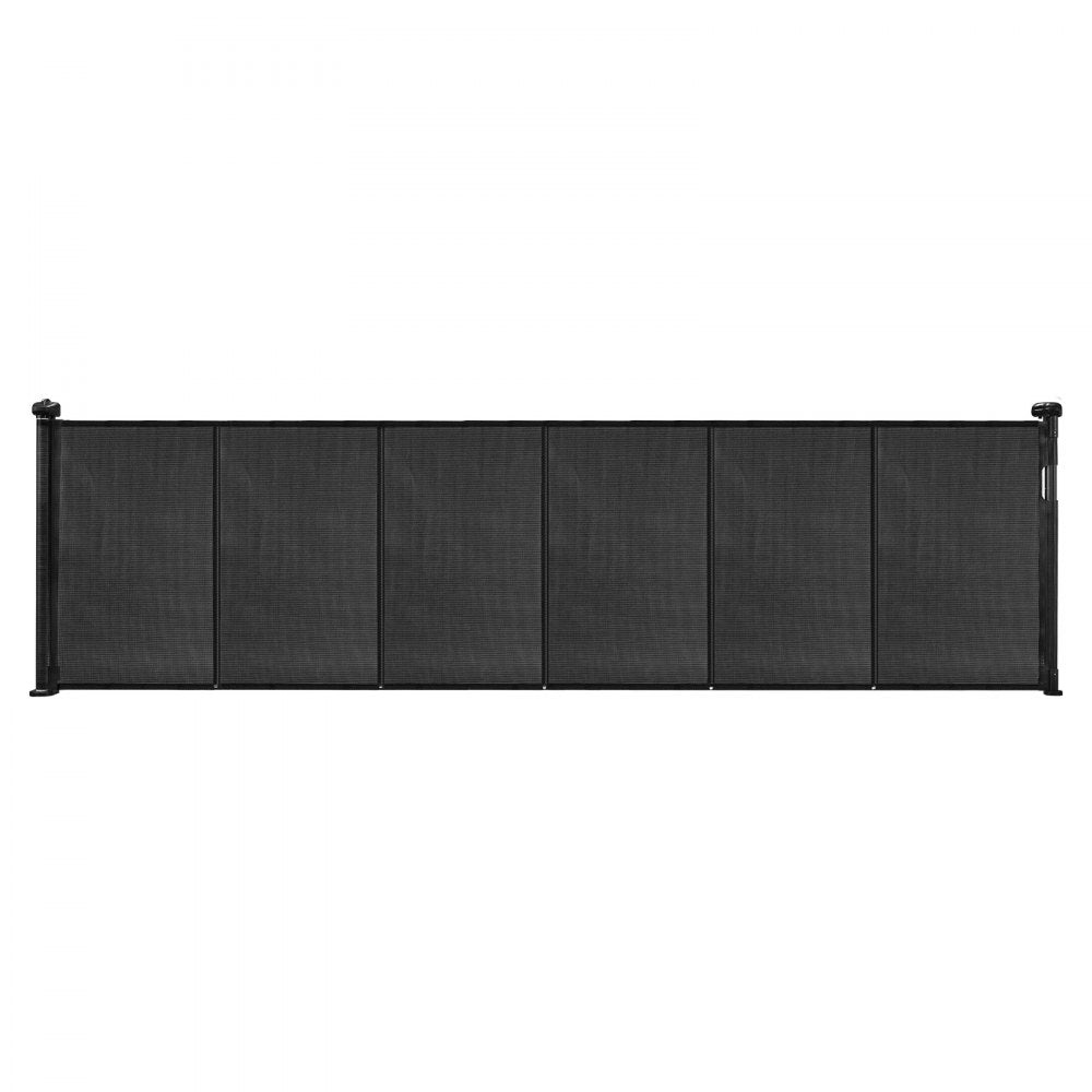 VEVOR Retractable Baby Gate, 34 inch Tall, Extends up to 110 inch Wide, Retractable Gate for Kids or Pets, Mesh Material, Easy to Install for Indoor Stairs, Doorways, Hallways, Playrooms, Black