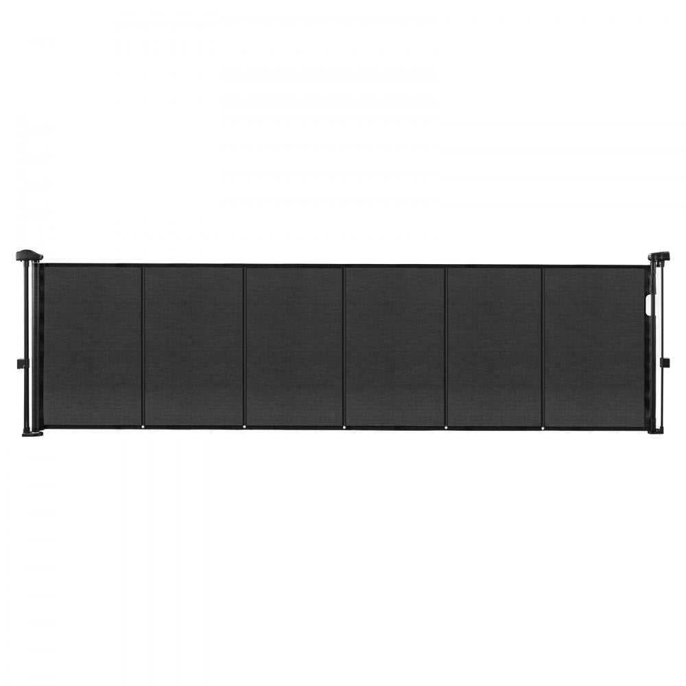 VEVOR Retractable Baby Gate, 34 inch Tall, Extends up to 110 inch Wide, Retractable Gate for Kids or Pets, Mesh Material, Easy to Install for Indoor Stairs, Doorways, Hallways, Playrooms, Black
