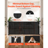 VEVOR Retractable Baby Gate, 34 inch Tall, Extends up to 71 inch Wide, Retractable Gate for Kids or Pets, Mesh Material, Easy to Install for Indoor Stairs, Doorways, Hallways, Playrooms, Black