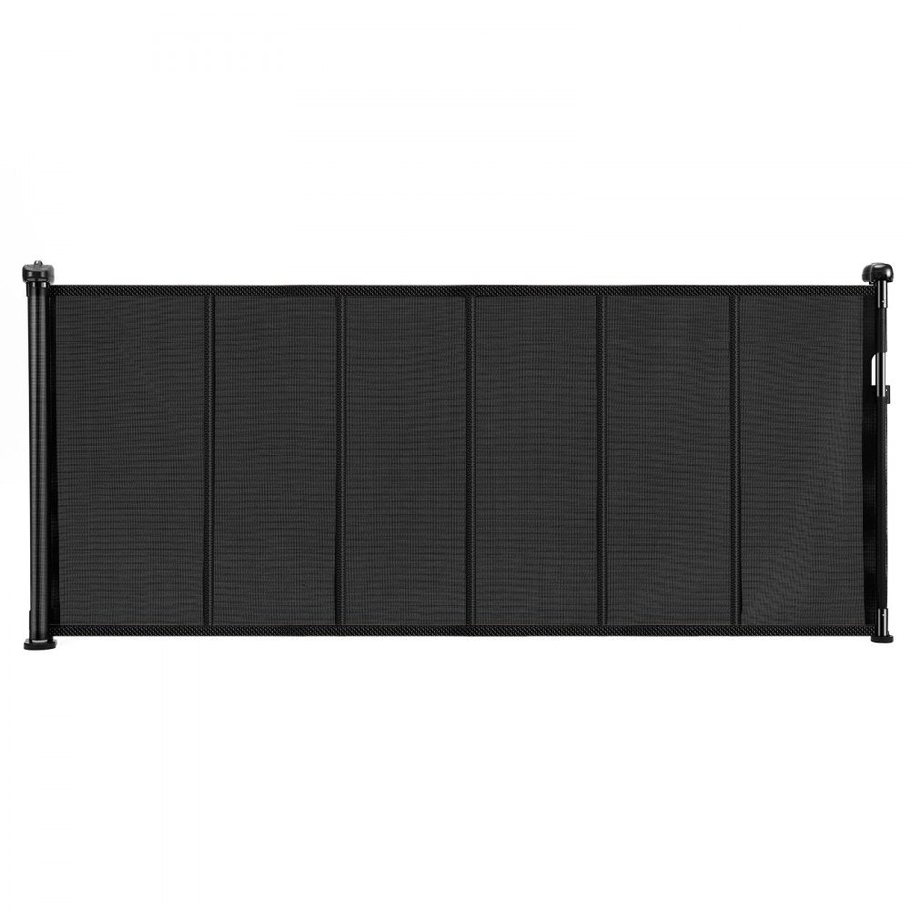 VEVOR Retractable Baby Gate, 34 inch Tall, Extends up to 71 inch Wide, Retractable Gate for Kids or Pets, Mesh Material, Easy to Install for Indoor Stairs, Doorways, Hallways, Playrooms, Black