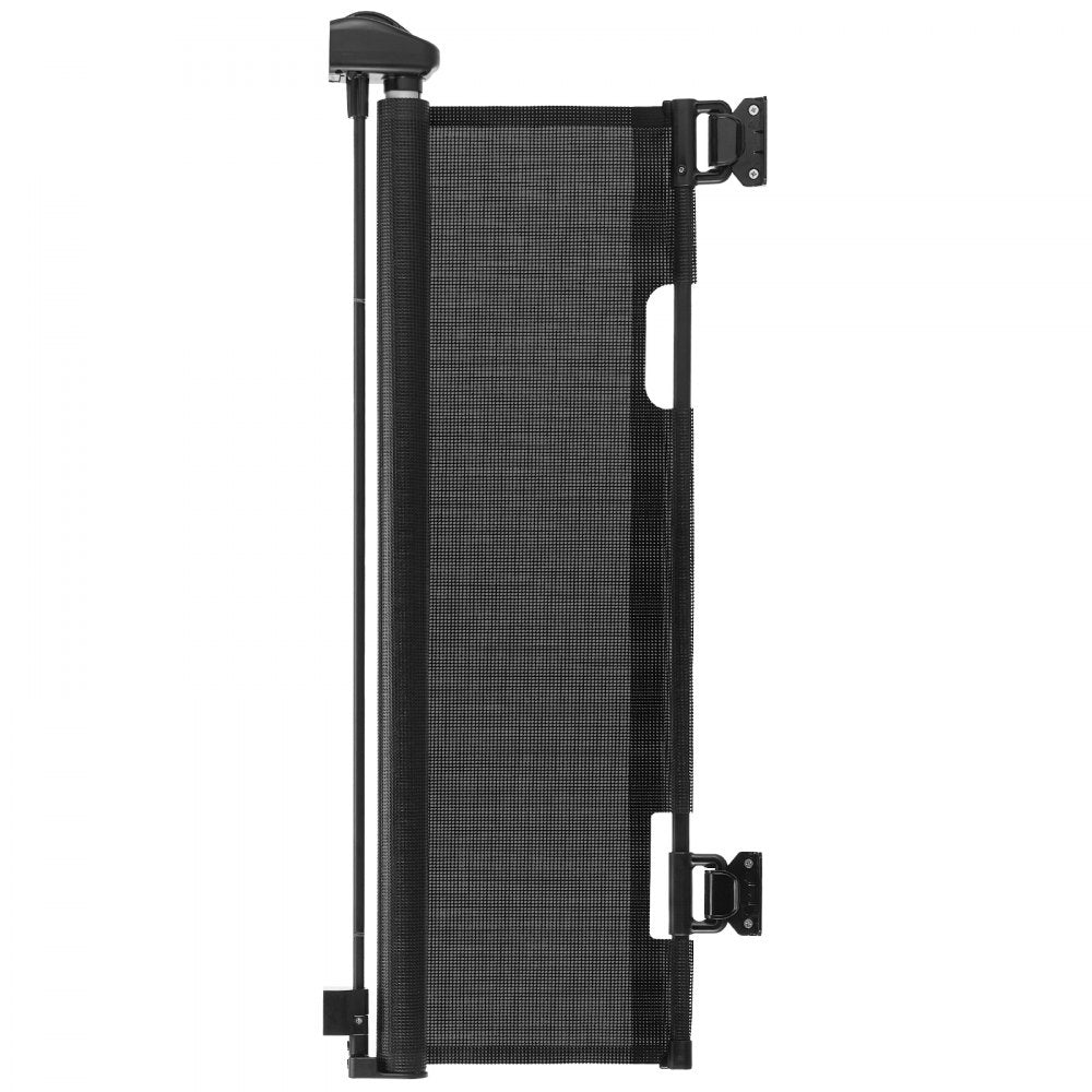 VEVOR Retractable Baby Gate, Extends to 72.8 inch Wide, 31.3 inch Tall, with Security Lock, Easy to Use, Walk Through Without Tripping, Mesh Dog Gate for Stairs, Hallways, Indoor/Outdoor, Black