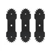 VEVOR Electric Edger Blades, 8.8-inch Length, 3-Pack Replacement Blades, 65Mn High-Carbon Steel with Electrophoretic Coating, Multi-Serrated Sharp Edge, Compatible with the VEVOR ASYTM01230 Edger