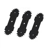 VEVOR Electric Edger Blades, 8.8-inch Length, 3-Pack Replacement Blades, 65Mn High-Carbon Steel with Electrophoretic Coating, Multi-Serrated Sharp Edge, Compatible with the VEVOR ASYTM01230 Edger