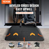 VEVOR Upgraded Rubber Threshold Ramp, 4" Rise Door Ramp with 1 Channel, Natural Rubber Car Ramp with Non-Slip Textured Surface, 33069 lbs Load Capacity Curb Ramp for Wheelchair and Scooter