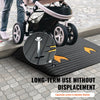 VEVOR Upgraded Rubber Threshold Ramp, 3.5" Rise Door Ramp with 1 Channel, Natural Rubber Car Ramp with Non-Slip Textured Surface, 33069 lbs Load Capacity Curb Ramp for Wheelchair and Scooter
