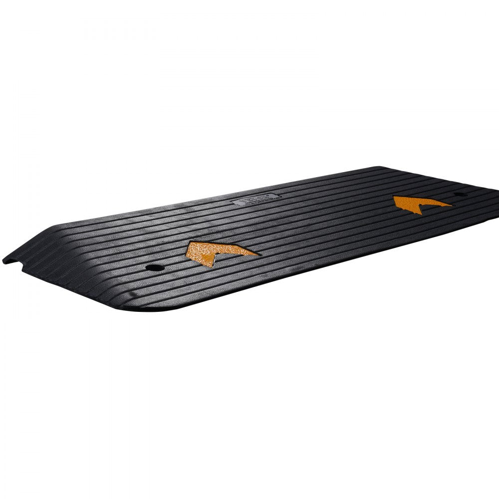 VEVOR Upgraded Rubber Threshold Ramp, 1.5" Rise Wheelchair Ramp Doorway, Natural Curb Ramp Rated 33069 lbs Load Capacity, Non-Slip Textured Surface Rubber Curb Ramp for Wheelchair and Scooter