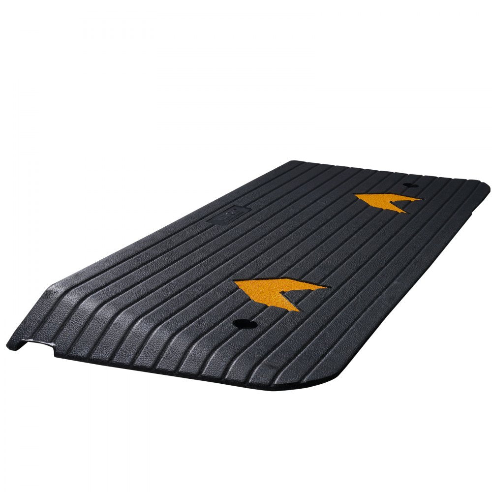 VEVOR Upgraded Rubber Threshold Ramp, 1.5" Rise Wheelchair Ramp Doorway, Natural Curb Ramp Rated 33069 lbs Load Capacity, Non-Slip Textured Surface Rubber Curb Ramp for Wheelchair and Scooter