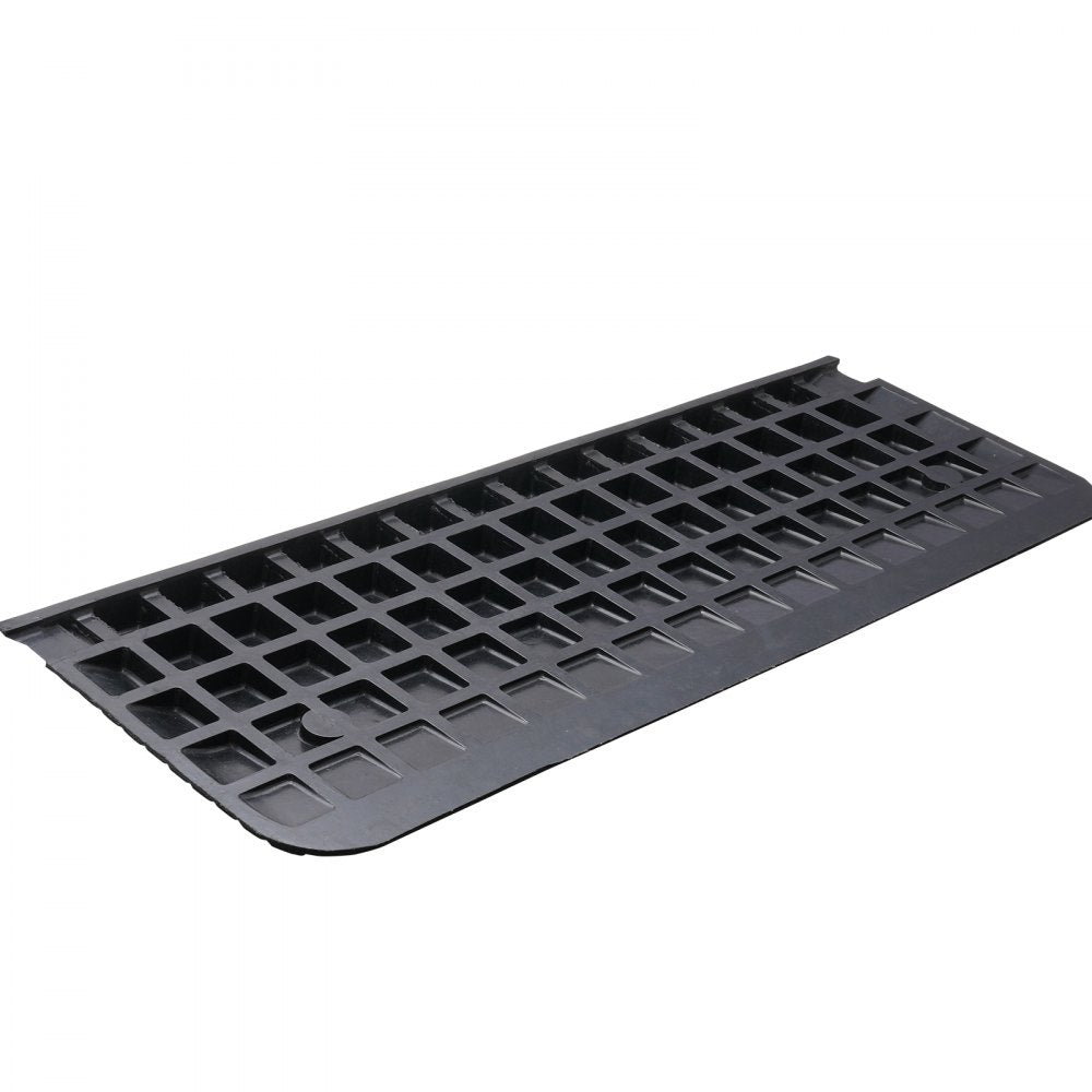 VEVOR Rubber Threshold Ramp, 2" Rise Threshold Ramp Doorway, Recycled Rubber Power Threshold Ramp Rated 33069 lbs Load Capacity, Non-Slip Surface Rubber Solid Threshold Ramp for Wheelchair and Scooter