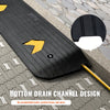 VEVOR Upgraded Rubber Threshold Ramp, 1" Rise Wheelchair Ramp Doorway, Natural Curb Ramp Rated 33069 lbs Load Capacity, Non-Slip Textured Surface Rubber Curb Ramp for Wheelchair and Scooter