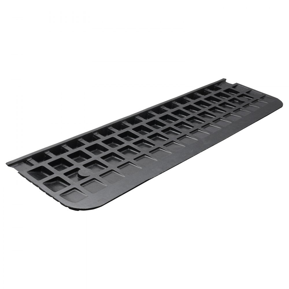 VEVOR Upgraded Rubber Threshold Ramp, 1" Rise Wheelchair Ramp Doorway, Natural Curb Ramp Rated 33069 lbs Load Capacity, Non-Slip Textured Surface Rubber Curb Ramp for Wheelchair and Scooter