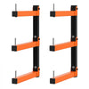 VEVOR Lumber Rack, 3-Tier 2-Pack 110 lbs per Tier, Foldable Wood Storage, Wall-mounted for Garages, Workshops, Warehouse, Basement, Heavy-Duty Cantilever Arms, Locking Pins, Steel, Orange & Black