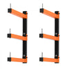 VEVOR Lumber Rack, 3-Tier 2-Pack 110 lbs per Tier, Foldable Wood Storage, Wall-mounted for Garages, Workshops, Warehouse, Basement, Heavy-Duty Cantilever Arms, Locking Pins, Steel, Orange & Black