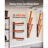 VEVOR Lumber Rack, 3-Tier 3-Pack 110 lbs per Tier, Foldable Wood Storage, Wall-mounted for Garages, Workshops, Warehouse, Basement, Heavy-Duty Cantilever Arms, Locking Pins, Steel, Orange & Black
