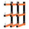 VEVOR Lumber Rack, 3-Tier 3-Pack 110 lbs per Tier, Foldable Wood Storage, Wall-mounted for Garages, Workshops, Warehouse, Basement, Heavy-Duty Cantilever Arms, Locking Pins, Steel, Orange & Black