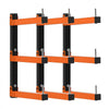VEVOR Lumber Rack, 3-Tier 3-Pack 110 lbs per Tier, Foldable Wood Storage, Wall-mounted for Garages, Workshops, Warehouse, Basement, Heavy-Duty Cantilever Arms, Locking Pins, Steel, Orange & Black