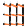 VEVOR Lumber Rack, 3-Tier 3-Pack 110 lbs per Tier, Foldable Wood Storage, Wall-mounted for Garages, Workshops, Warehouse, Basement, Heavy-Duty Cantilever Arms, Locking Pins, Steel, Orange & Black