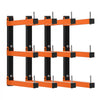 VEVOR Lumber Rack, 3-Tier 4-Pack 110 lbs per Tier, Foldable Wood Storage, Wall-mounted for Garages, Workshops, Warehouse, Basement, Heavy-Duty Cantilever Arms, Locking Pins, Steel, Orange & Black