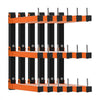 VEVOR Lumber Rack, 3-Tier 6-Pack 110 lbs per Tier, Foldable Wood Storage, Wall-mounted for Garages, Workshops, Warehouse, Basement, Heavy-Duty Cantilever Arms, Locking Pins, Steel, Orange & Black