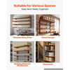 VEVOR Lumber Rack, 4-Tier 2-Pack 110 lbs per Tier, Foldable Wood Storage, Wall-mounted for Garages, Workshops, Warehouse, Heavy-Duty Cantilever Arms, 3-Level Adjustment, Steel, Orange & Black